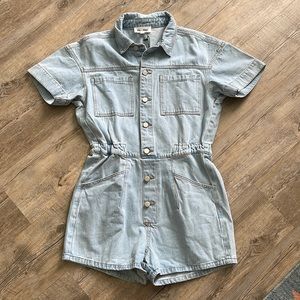 NWT short denim romper